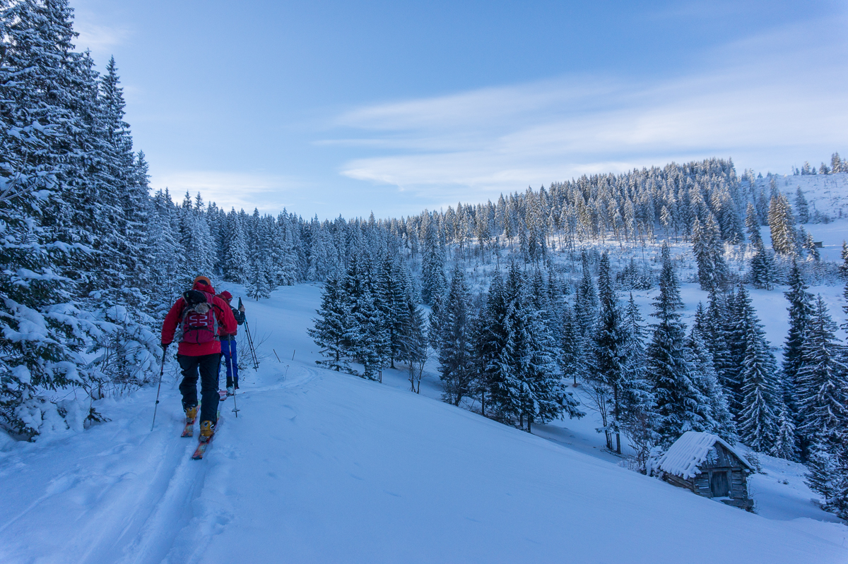  Urcand-la-cabana-Vladeasa-dinspre-Rogojel - Banda Rosie